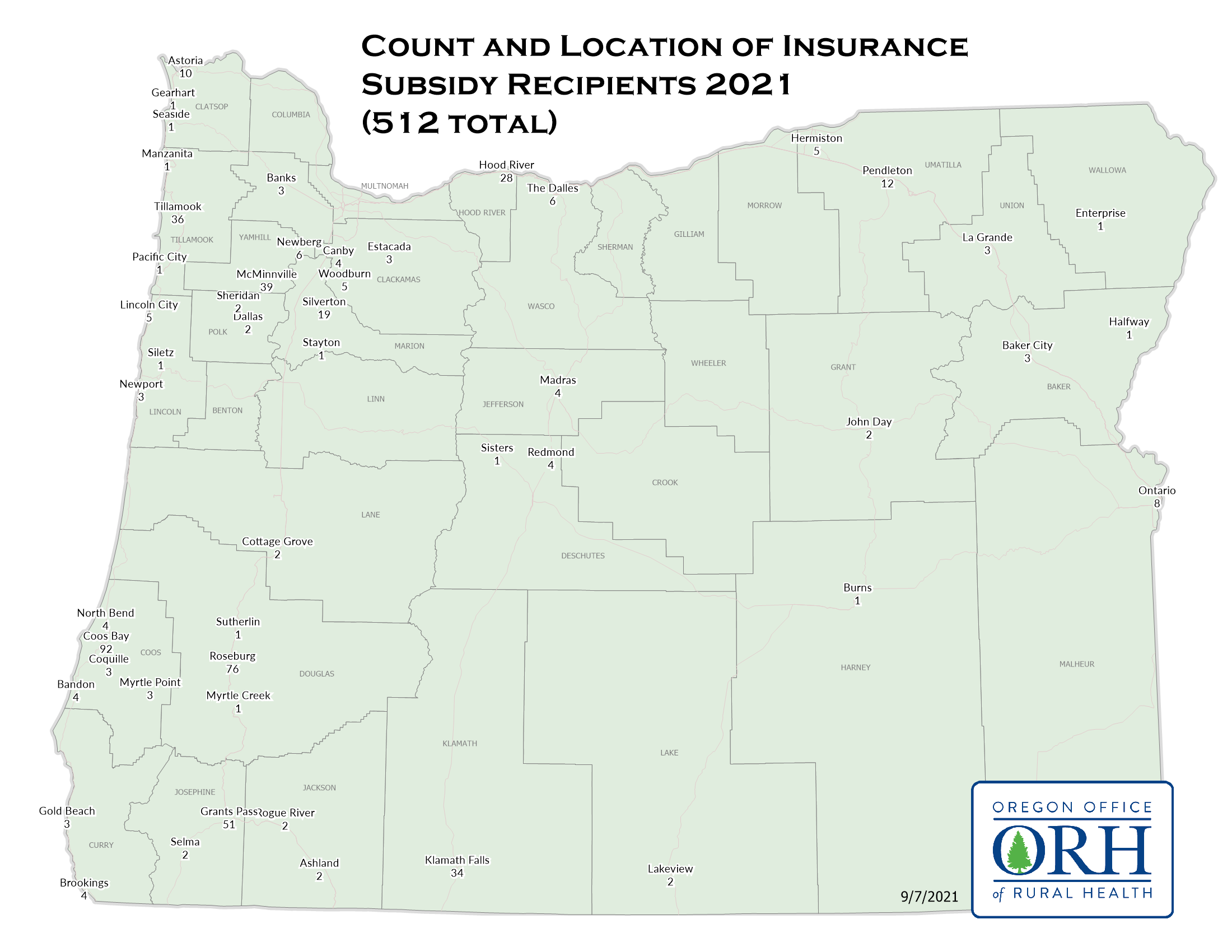 Rural Medical Practitioners Insurance Subsidy Program Recipients by
